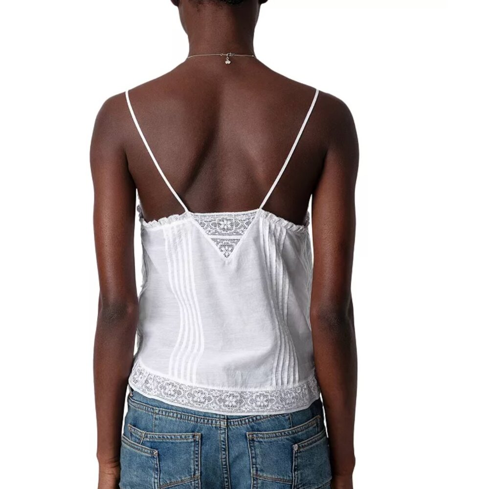 NWT- Zadig & Voltaire Calixia Tomboy Lace Trim Camisole XS - Picture 12 of 14